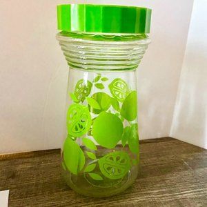 Vintage Green Limeade Carafe Pitcher Jar